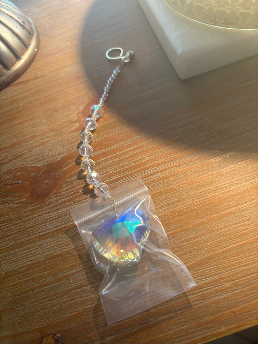 Kirks Folly - Crystal Sun Catcher Charm - Iridescent Blue Accent
